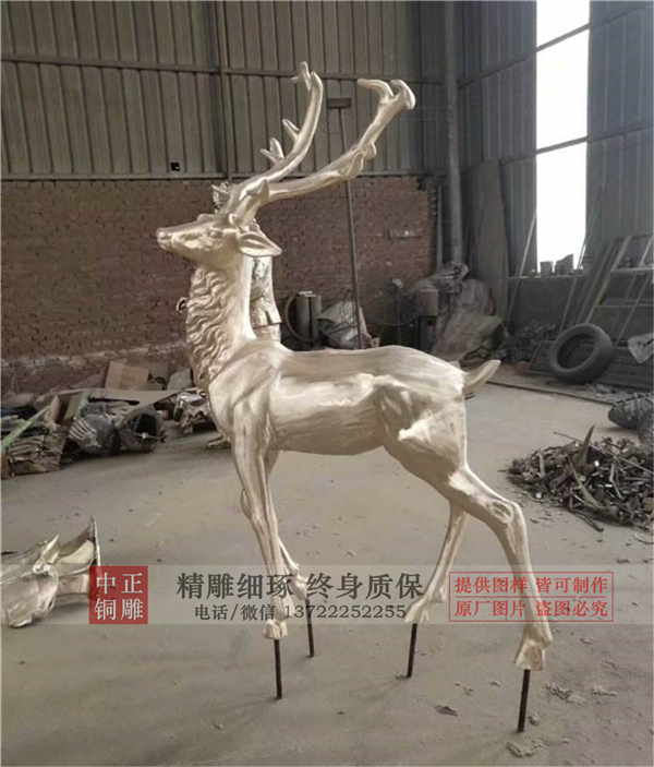 純銅鹿對鹿雕塑.jpg