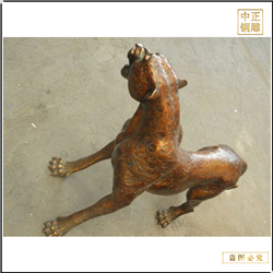 鑄銅關(guān)公 純銅仿古金錢豹雕塑價(jià)格