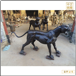 鑄銅關(guān)公 景觀金錢豹雕塑鑄造廠