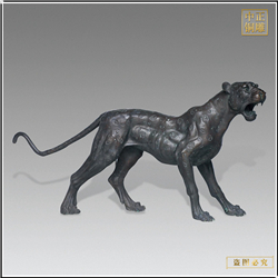 鑄銅關(guān)公 金錢豹銅雕塑鑄造加工