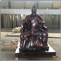 鑄銅關(guān)公 坐像關(guān)武帝銅雕