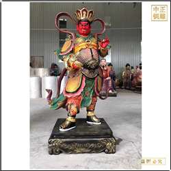鑄銅關(guān)公 彩繪四大天王銅雕佛像