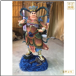 鑄銅關(guān)公 彩繪純銅四大天王制作價(jià)格