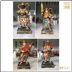 鑄銅關(guān)公 寺廟鑄銅四大天王佛像鑄造廠