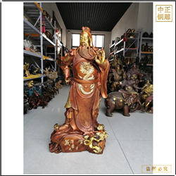 鑄銅關(guān)公 橫刀關(guān)羽銅像定制