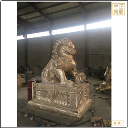 鑄銅關(guān)公 銅獅子踩球踩獅子工藝品
