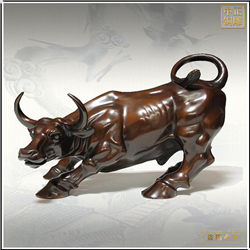 鑄銅關(guān)公 銅雕華爾街牛工藝品