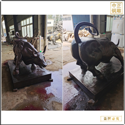鑄銅關(guān)公 鑄銅美國華爾街牛