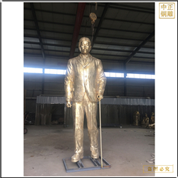 貼金熊希齡人物銅雕塑 貼金熊希齡人物銅雕塑