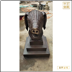 鑄銅關(guān)公 貼金純銅十二生肖擺件