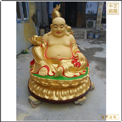 鑄銅關(guān)公 笑呵呵彌勒佛坐像銅雕塑