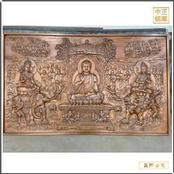 鑄銅關(guān)公 寺廟銅浮雕壁畫墻