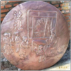 鑄銅關(guān)公 圓形景觀銅浮雕