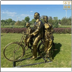 鑄銅關(guān)公 現(xiàn)代騎車人物銅雕塑