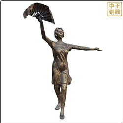 鑄銅關(guān)公 扭秧歌雕塑圖片