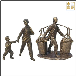 鑄銅關公 走西口民俗雕塑