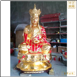 鑄銅關公 坐式地藏王佛銅雕