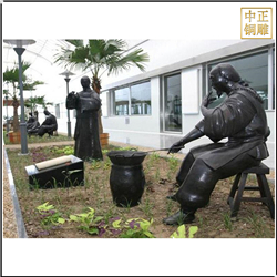 中醫(yī)熬藥人物雕塑 中醫(yī)熬藥人物雕塑