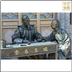 中醫(yī)號(hào)脈人物雕塑 中醫(yī)號(hào)脈人物雕塑
