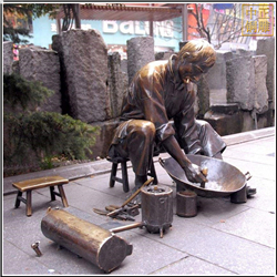 小商補(bǔ)鍋人物銅雕塑 小商補(bǔ)鍋人物銅雕塑