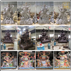 大型鑄銅四大天王神像 大型鑄銅四大天王神像